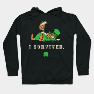 I Survived St. Patrick's Day Funny Shirt Drunk Leprechaun Hoodie